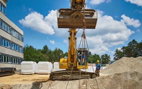 Pipelife-Baustelle bei Airbus in Manching am 17.06.19 © Volker Lannert