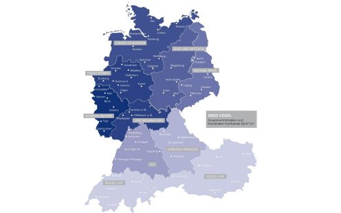 Gebietskarte Vertrieb Deutschland