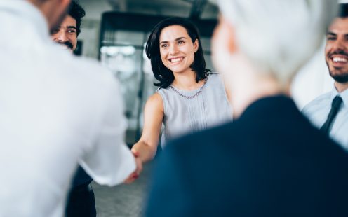 Business people shaking hands